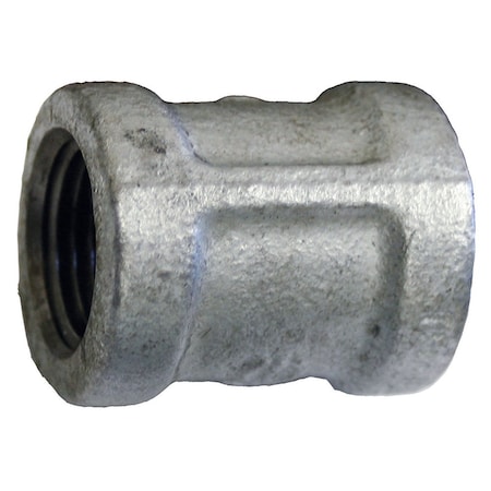 Jones Stephens 1/4in. Galvanized Iron Coupling, Banded G1650002